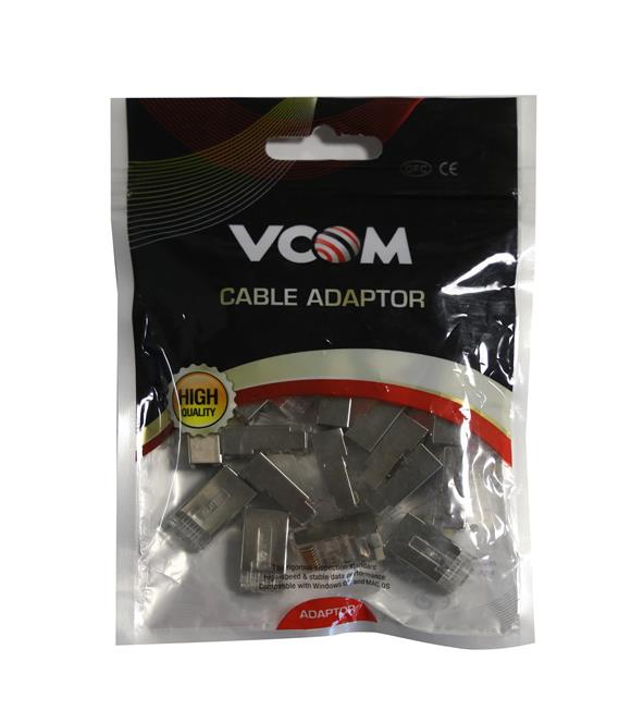 Vcom NM026 RJ-45 Metal Cat6 20li Konnektör