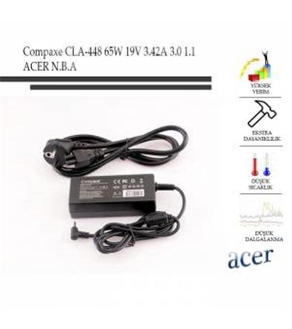 Compaxe CLA-448 65w 19v 3.42a 3.0-1.1 Notebook Adaptörü