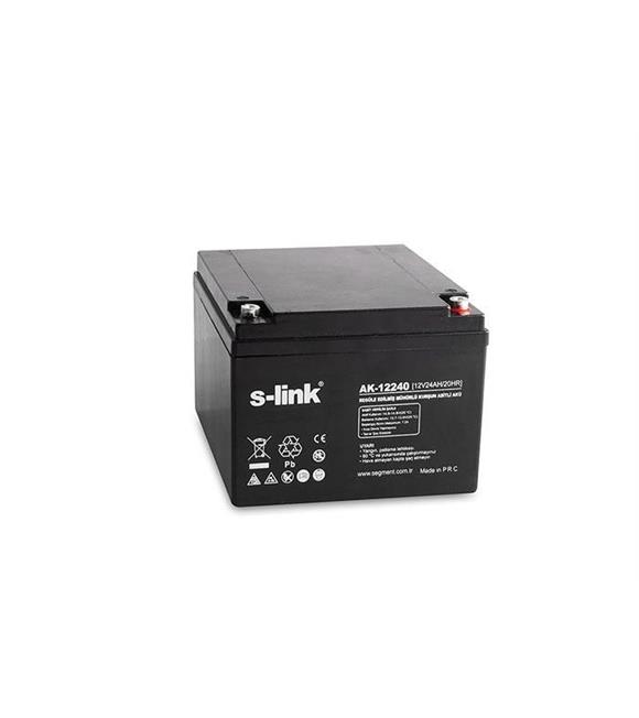 S-link AK-12240 12v 24ah Bakımsız Kuru Akü