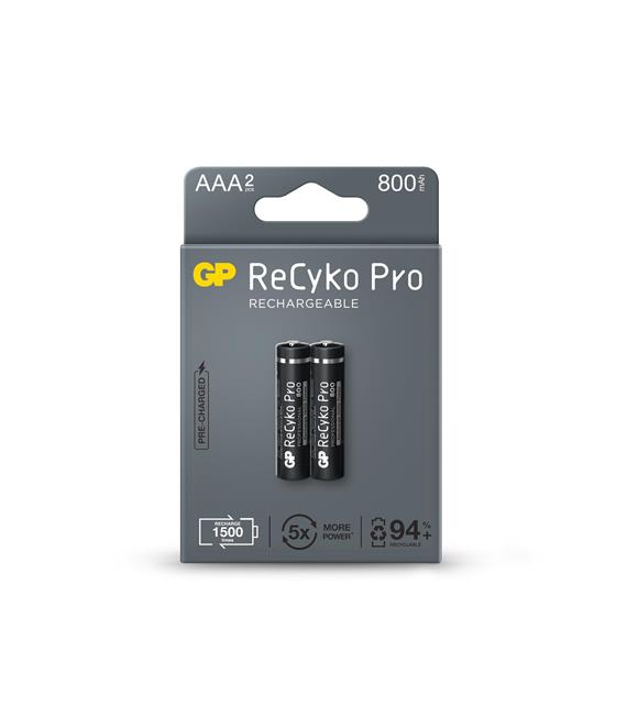 GP ReCyko Pro AAA 800 mAh Şarjlı İnce Kalem Pil 2