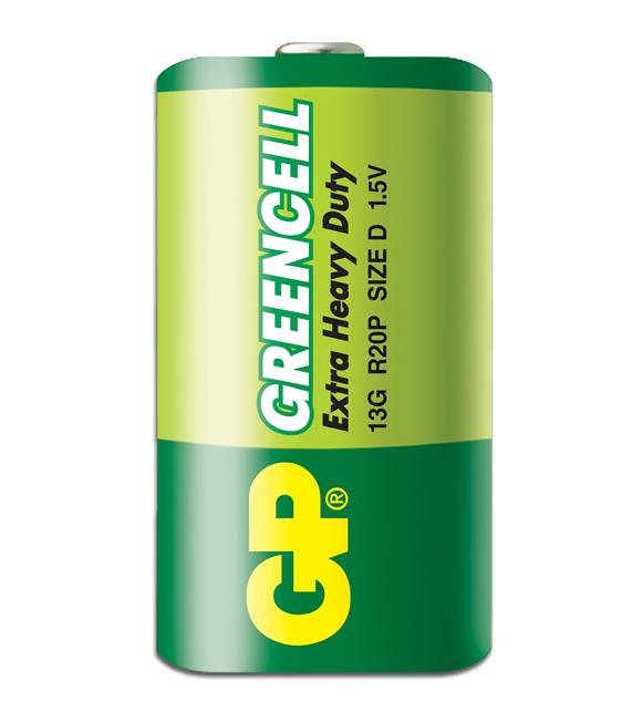GP Greencel R20 Kalın D Boy Çinko Pil 20'li Paket GP13-2S2