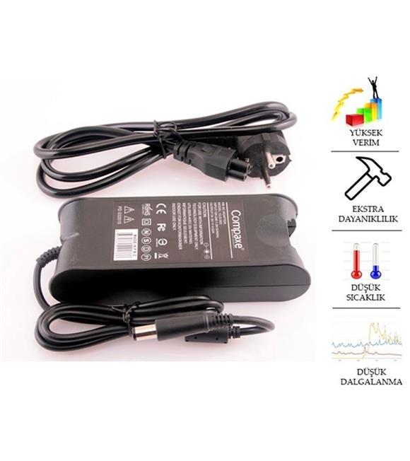 Compaxe CLD-503 90W 19.5V 4.62A 7.4-5.0 İğneli Dell Notebook Adaptörü