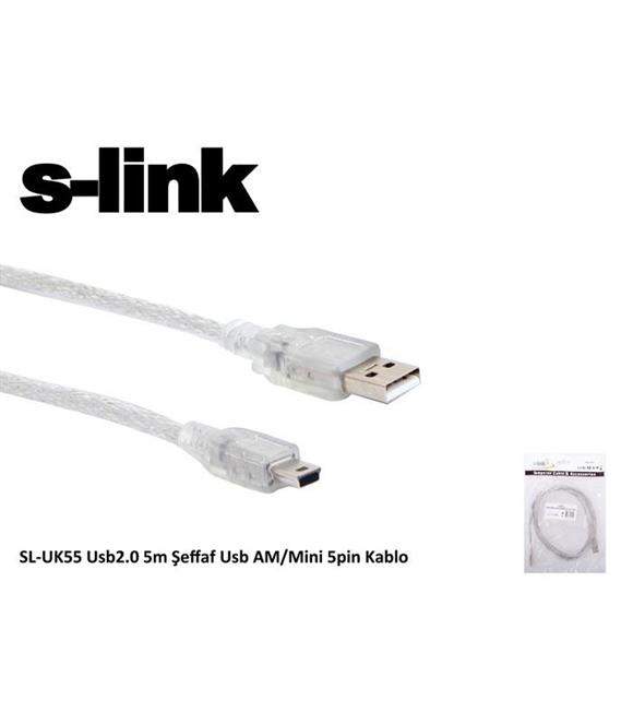 S-link SL-UK55 Mini 5p To 5mt Usb Kamera Kablosu