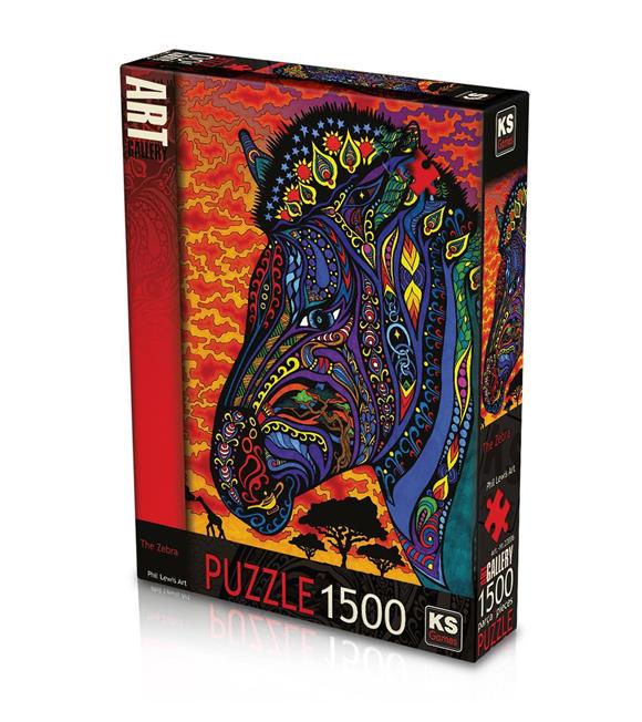 KS Games 1500 Parça Puzzle The Zebra 85x60cm 22006