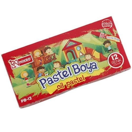 Mikro Pastel Boya 12 Renk Kapaklı PB-12-N Okula Dönüş Kampanyası Boya Gereçleri