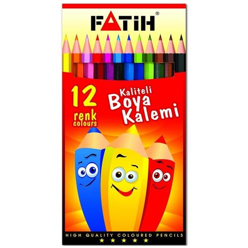 Fatih Kuru Boya Karton Kutu Tam Boy 12 Lİ 33112 Okula Dönüş Kampanyası Boya Gereçleri
