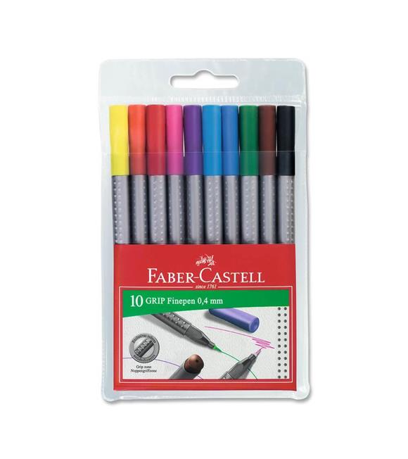 Faber-Castell Grip Finepen 0.4mm 10 Renk