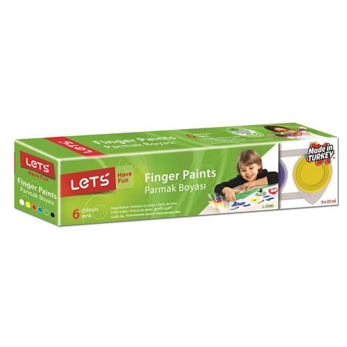 Lets Parmak Boyası 25 ML 6 LI L-5500 Okula Dönüş Kampanyası Boya Gereçleri