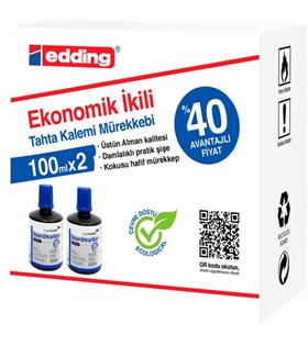 Legamaster Tahta Kalem Mürekkebi Ekonomik 100 ML Mavi 2 Li LM1199K203
