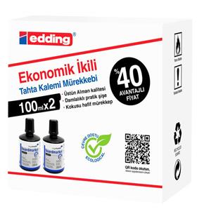 Legamaster Tahta Kalem Mürekkebi Ekonomik 100 ML Siyah 2 Li LM1199K201