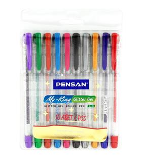 Pensan Tükenmez Kalem My-King Jel Simli 10 Renk