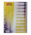 Bafix Seperatör 1-10 Rakamlı Plastik A4