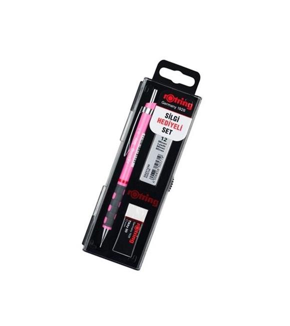 Rotring Okul Seti Versatil+Min Silgi Hediyeli 0.7 MM Fosforlu Pembe RO-KK07-07FP