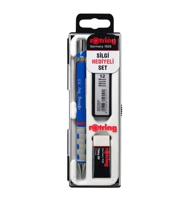 Rotring Okul Seti Versatil+Min Silgi Hediyeli 0.5 MM Mavi RO-KK07-05M