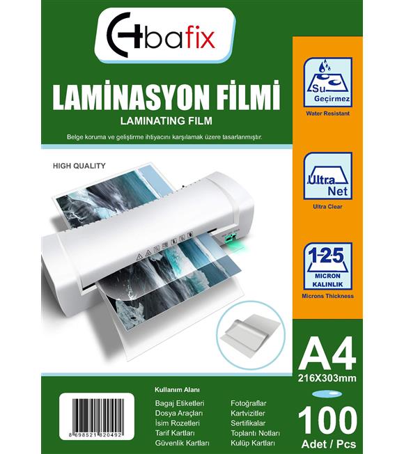 Bafix Laminasyon Filmi A4 125 Mıc 216-303