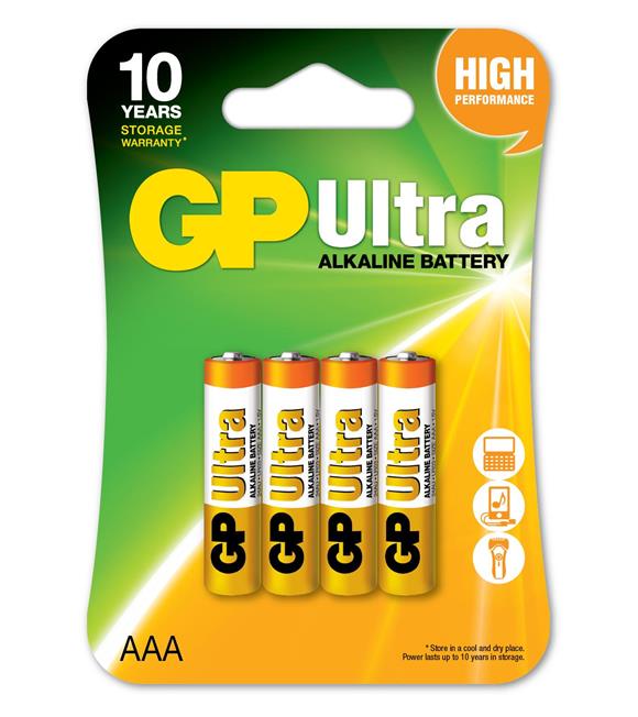 Gp LR03 AAA Boy Ultra Alkalin İnce Kalem Pil 4