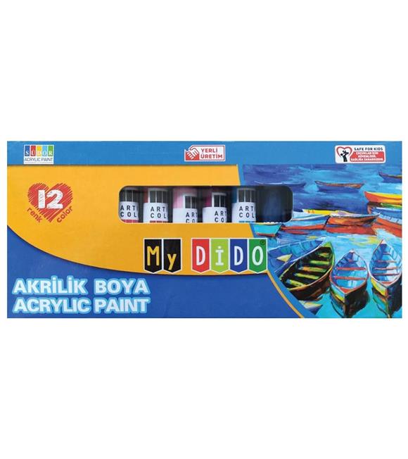 My Dido Akrilik Boya Set 12 Renk 9 ML Tüp MY14