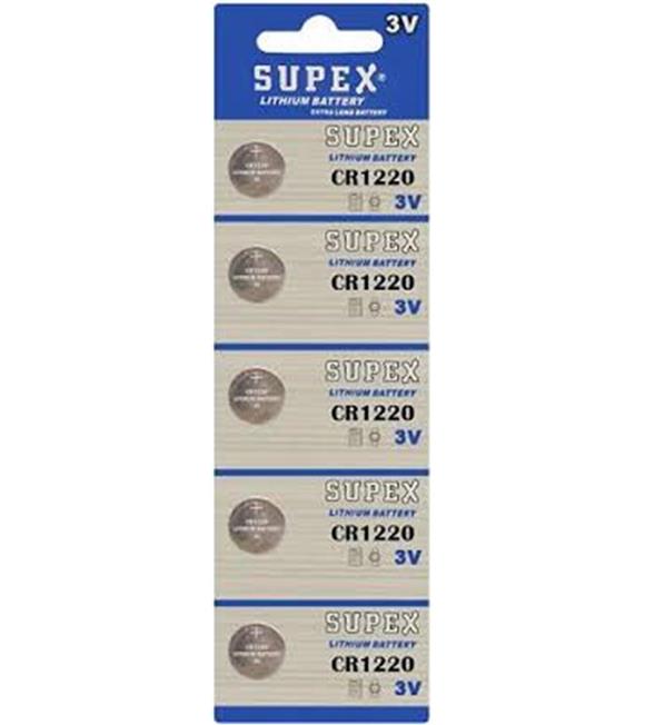 Supex Cr1220 3V Lityum 5Li Blister Pil
