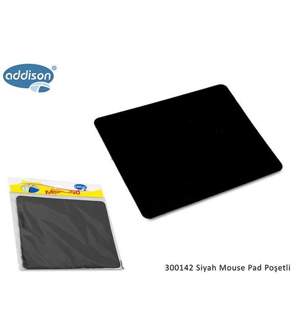 Addison 300142  Siyah Mouse Pad Poşetli