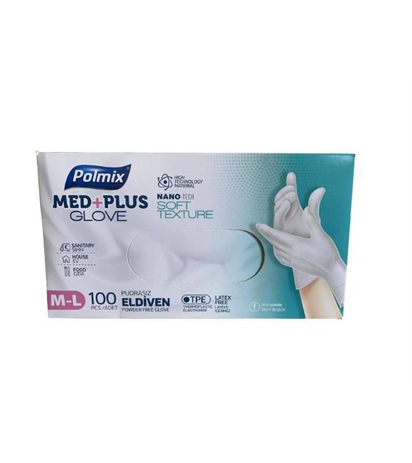 Polmix Med+Plus Pudrasız Glove Nano Tech 100