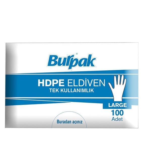 Burpak HDPE Tek Kullanımlık Large 100lü Eldiven