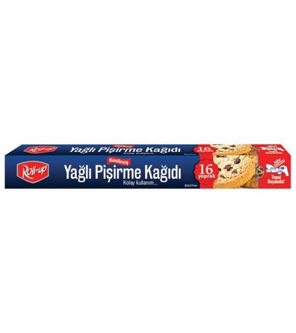 Roll-Up Silikonlu Kesilmiş Yağlı Pişirme Kağıdı 16 Yaprak 42x37cm