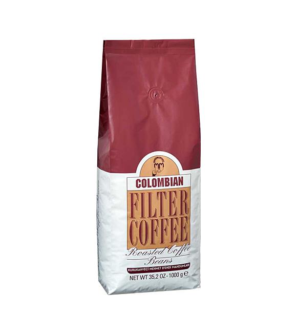 Mehmet Efendi Colombian 1000gr Çekirdek Kahve (Roasted) Net WT 35,2 OZ