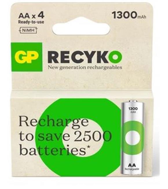 GP AA 1300 mAh Şarjlı Kalem Pil 4'lü Paket GP130AAHCEMTR-4LÜ