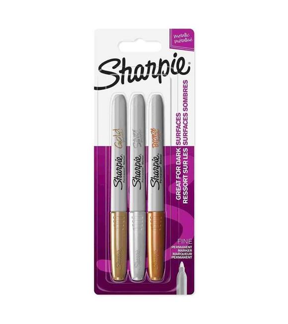 Sharpie Metalik Renkli 3lü Karışık Markör Kalem Set 2024305