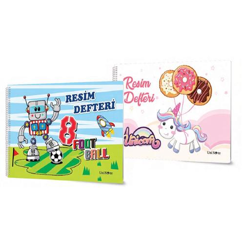 Uni Note Çınar Resim Defteri Spiralli Plastik Kapak 17x24 25 YP 330008 Okula Dönüş Kampanyası Defterler