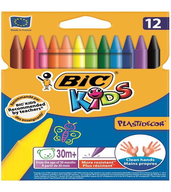 Bic Pastel Boya Plastidecor Karton Kutu 12 Lİ 920299