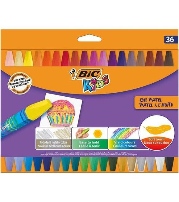 Bic Yağlı Pastel Boya 36 Renk Karton Kutu 964863