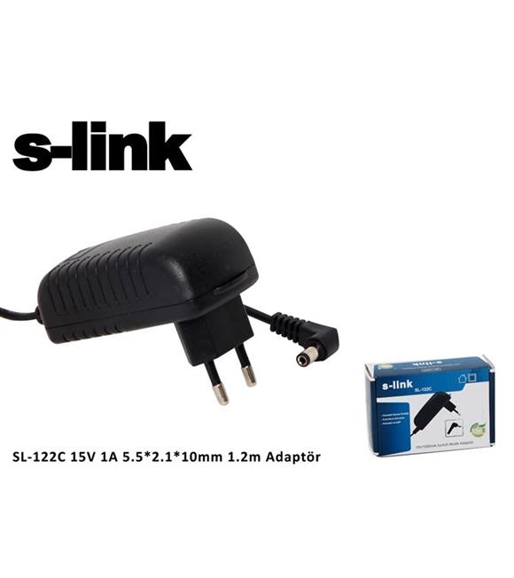 S-link SL-122C 15v 1a 5.5-2.1-10mm 1.2mt Adaptör