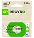 GP AAA 950 mAh Şarjlı İnce Kalem Pil 4'lü Paket GP100AAHCEMTR-4LÜ
