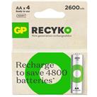 GP AA 2600 mAh Şarjlı Kalem Pil 4'lü Paket GP270AAHCEMTR