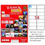 Tanex Laser Etiket 100 YP 99.1x38.1 Laser-Copy-Inkjet TW-2014