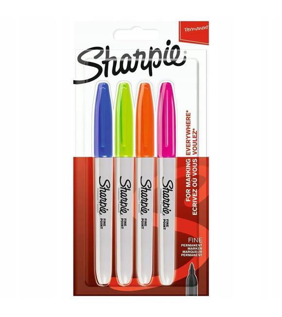 Sharpie Markör Permanent Fine Canlı Renkler 4 LÜ 2065403