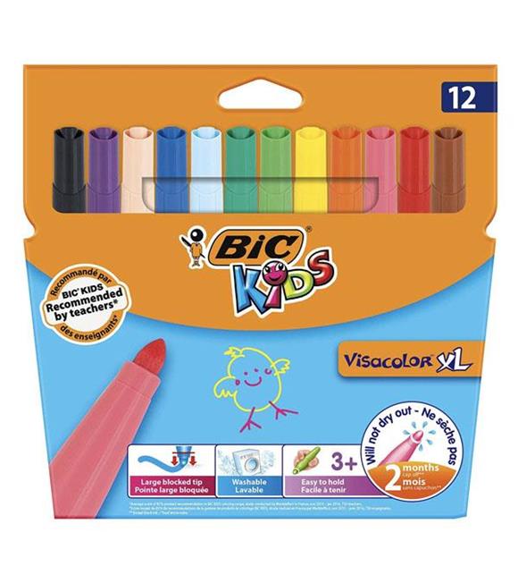 Bic Keçeli Boya Kalemi Visa XL Jumbo 12 Lİ 8922231