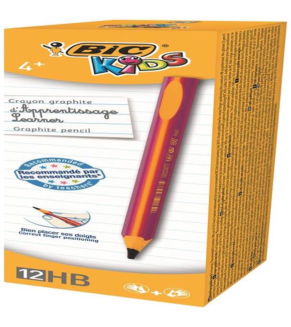 Bic Kurşun Kalem Kids Evolution HB Üçgen Jumbo 12 Lİ Pembe 919263