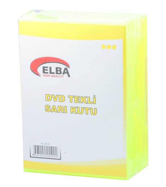 Elba PL-221S Tekli Sarı Renkli Standart Dvd Kutusu 5li Paket
