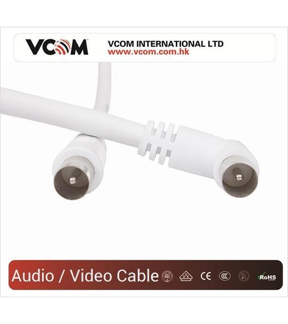 Vcom CV601R 10mt Analog Beyaz Tv Kablosu
