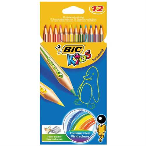 Bic Kuru Boya TropicolorS2 Tam Boy 12 Lİ 832566 Okula Dönüş Kampanyası Boya Gereçleri