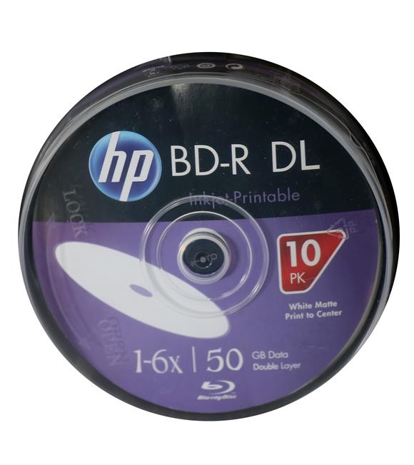 Hp Blu-Ray Bd-R 6X 50Gb 10Lu Cake Box Prıntable Baskı Yapılabilir Blu-Ray Dvd