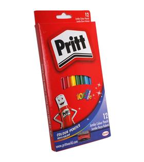 Pritt Kuru Boya Karton Kutu Jumbo Üçgen 12 Renk 1219733