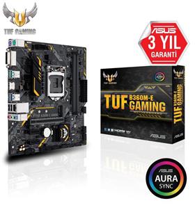 Asus Tuf B360M-E Gaming Intel LGA1151 8.Nesil 32GB DDR4 2666Mhz M2 Hdmi-Dvi mATX Anakart