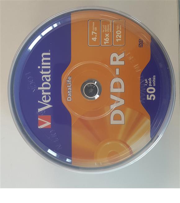 Verbatim DVD-R 50Lİ DataLife 4,7GB 16X 120Min (069724-02)