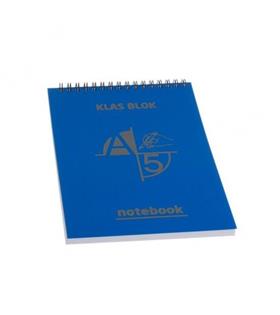 Klas Bloknot Spiralli Plastik Kapak Çizgili 72 YP A5 6 Adet