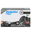 Dolphin Nitril Eldiven Pudrasız Medium Siyah Extra Kalın 100lü
