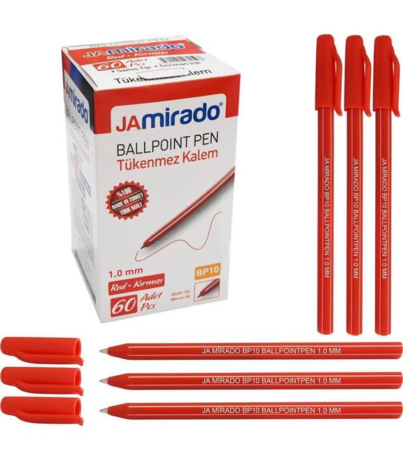 Ja Mirado Kırmızı Tükenmez Kalem 60lı 1.0mm BP10