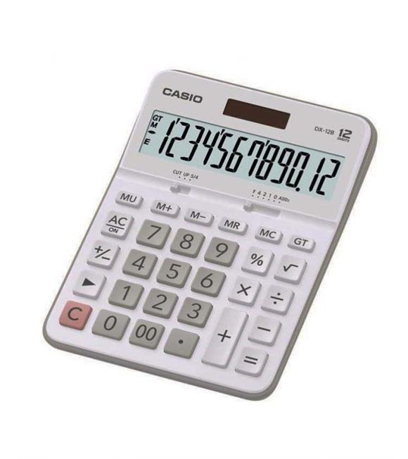 Casio DX-12B-WE Beyaz 12 Hane Masa Üstü Hesap Makinesi